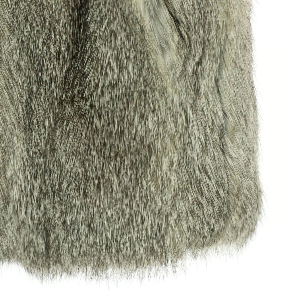 UNTITLED Long Sleeve Rabbit Fur Jacket 2 Brown Women Used