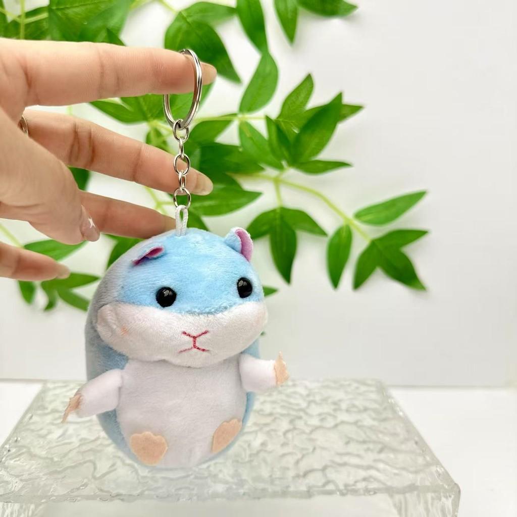 Plush Hamtaro Hamster Keychain With Hanging Chain For Outdoor And Carry Daily