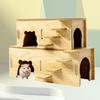 Wooden Hamster Hideaway Small Animal Play Huts Shelter Cave House for Mice and Dwarf Hamsters Cage Decoration