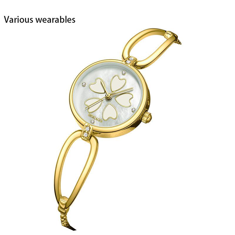 Montre-bracelet de niche tendance Montre à quartz de luxe légère et étanche avec diamants simples