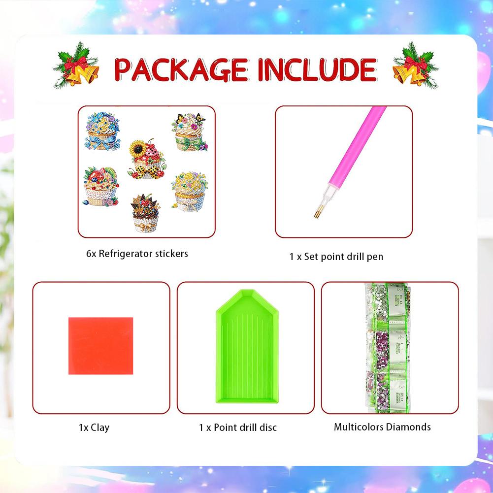 6Pcs Acrylic Special Shape Owl Fridge Stickers Diamond Art Fridge Magnet Diamond Painting Fridge Magnet for Fridge Whiteboards