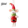 Charming Christmas Tree Decoration Cute Handmade Wool Mouse Ornament Embellishments Felt Mice Hanging Needle Ornament