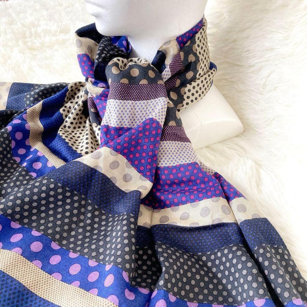 Used Paul Smith Stole Multicolor Stripe Dot