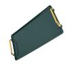 Large Handle Tray Double Ear Plastic Tray Rectangular Stable Multifunctional Tray for Displaying Beauty Products Green