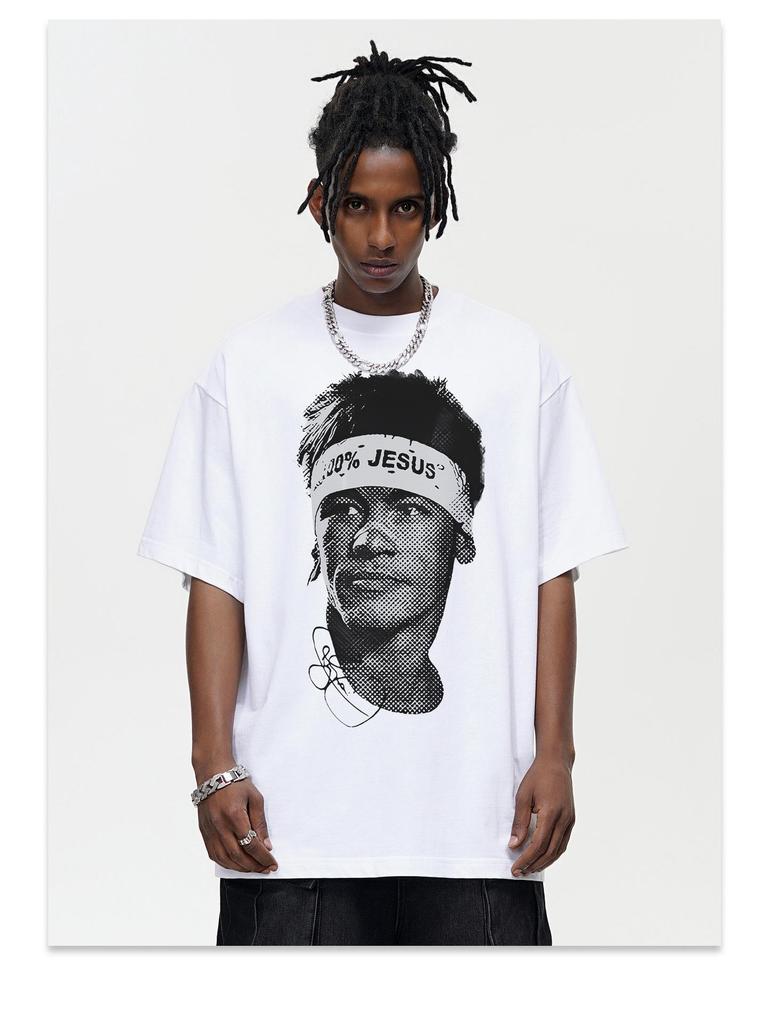 Neymar American Football Gewaschenes Retro T-Shirt - Herren Kurzarm Used Look