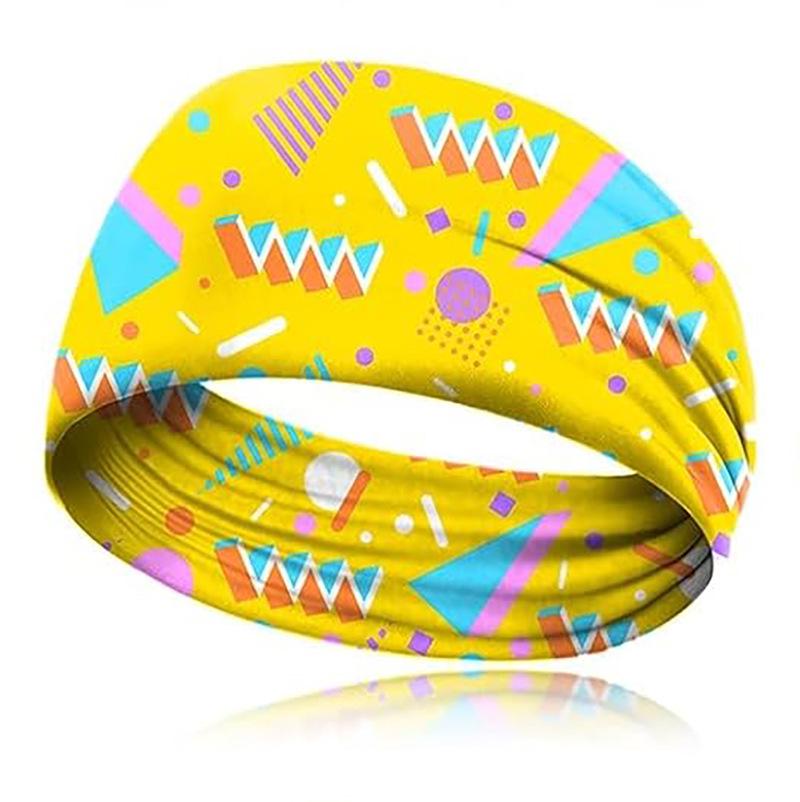 Retro Fashion Print Breathable Sports Headband for Travel, Parties, Yoga, and Running