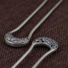 Vintage  Thai  Peony Hanfu Hair Accessory U-Shaped Short Hairpin Classical Everyday Ethnic Style Jewelry For Women
