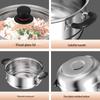 Lilang 24cm 304 Stainless Steel Double-Layer Steamer Pot
