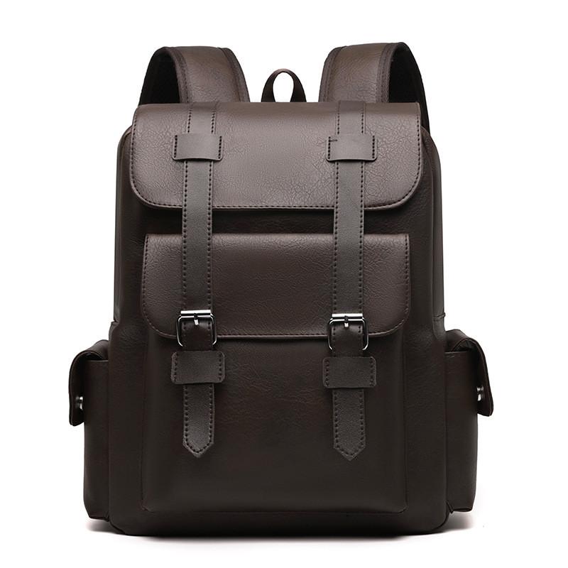 Zaino Retro Britannico in Ecopelle con Spallacci Regolabili per Viaggio e Uso Quotidiano