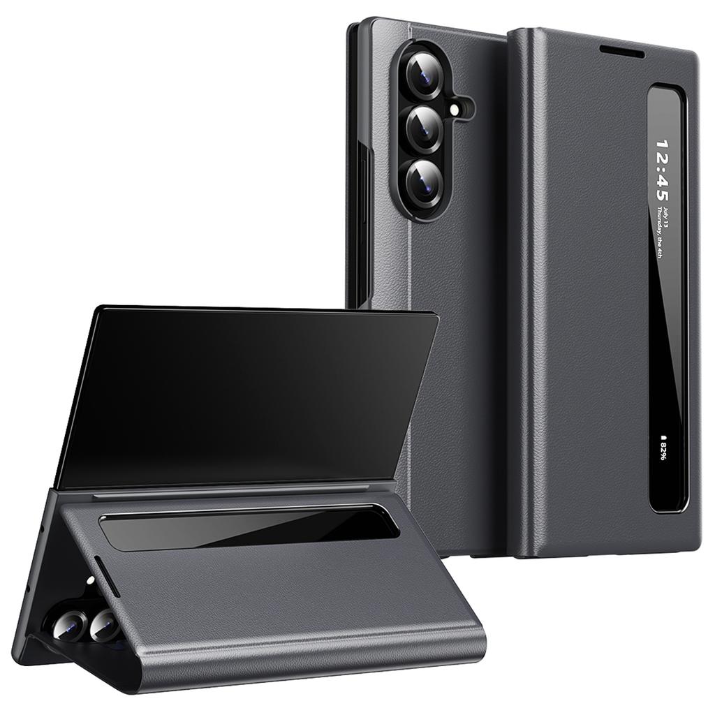 For Samsung Galaxy Z Fold7 5G Case Smart View Window Leather Phone Cover
