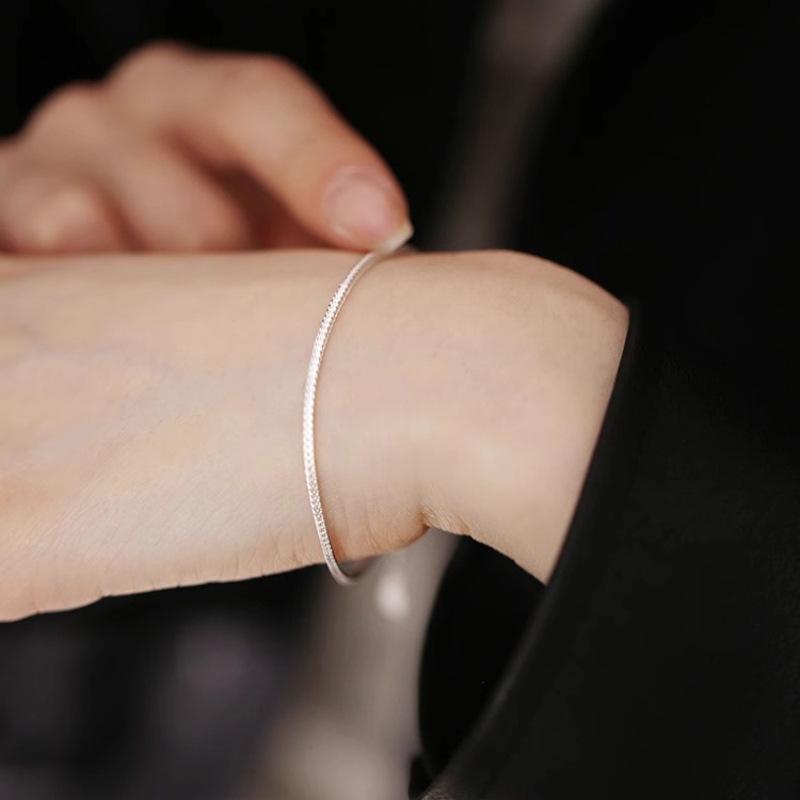 VENTFILLE 925 Sterling Silver Extremely Fine Bracelet For Women Girl Keel Chain Simplicity Versatile Jewelry Gift Dropshipping