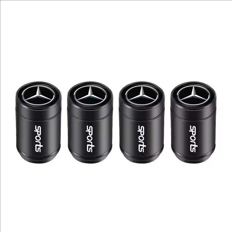 4Pcs Aluminum Alloy Car Wheel Tire Valve Caps Stem Cover For Mercedes-Benz W203 W204 W205 W212 W213 W166 W176 W167 W168W177 W223  c1