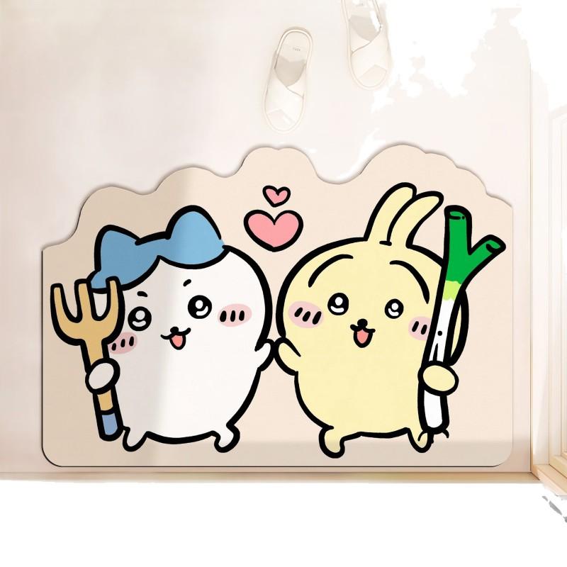 Cute Cartoon Diatomite Bath Mat Bathroom Toilet Door Non-Slip Absorbent Floor Rug In Multiple Designs