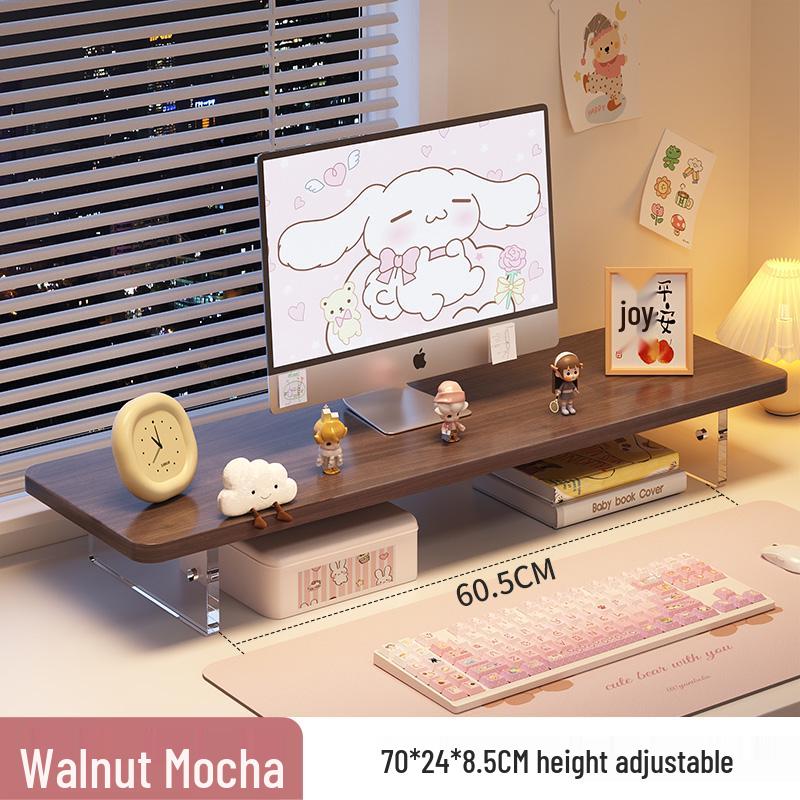 Monitor Riser and Keyboard Tray Combo Stand