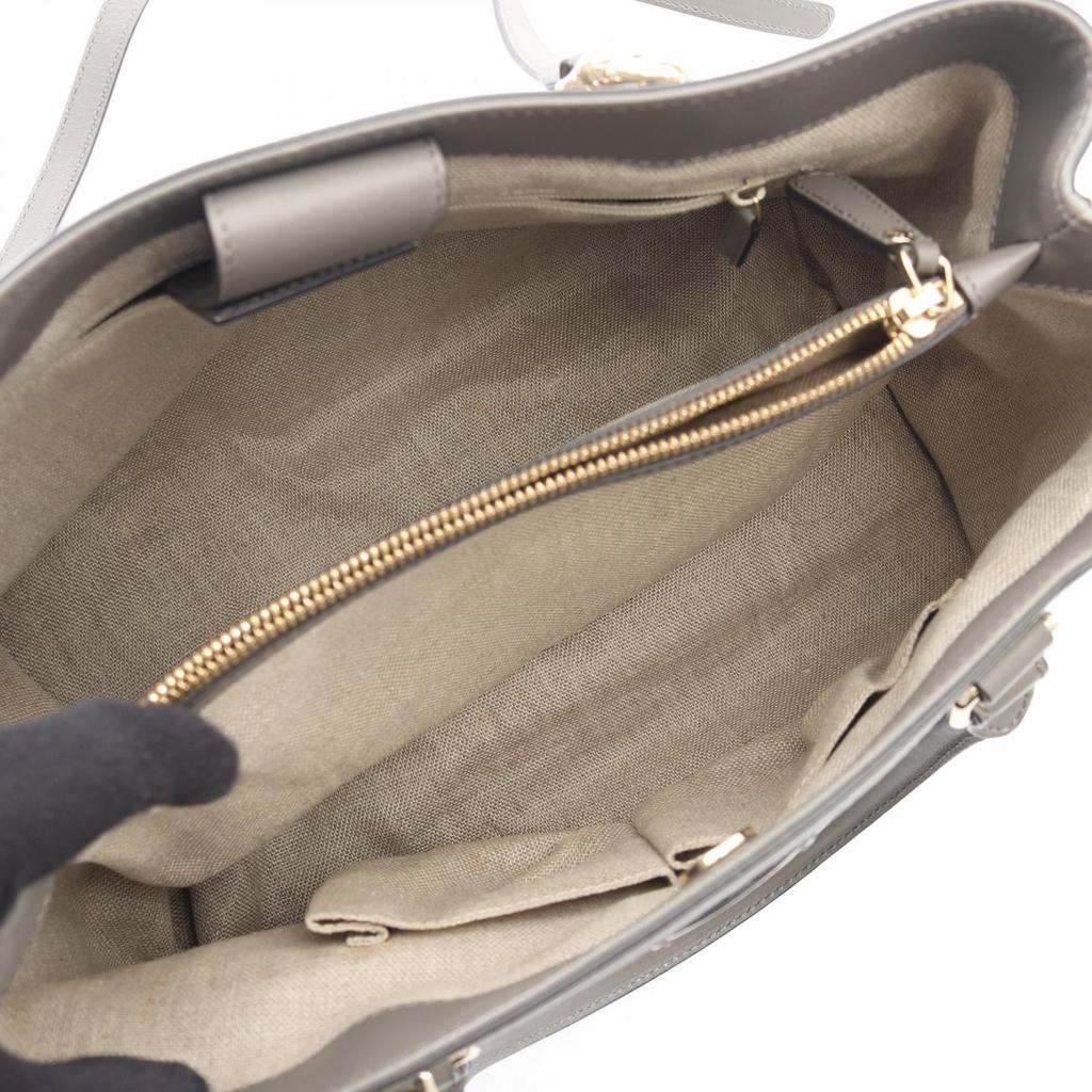 Used GUCCI Micro Gucci Shima 2WAY Handbag 510291 leather Gray Used Women