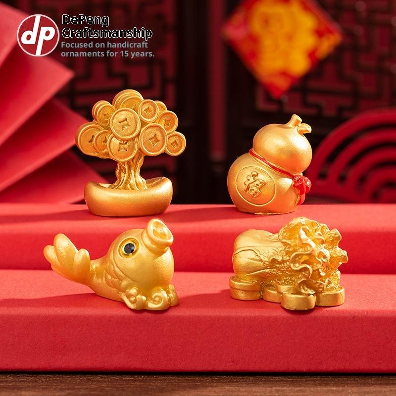 Ornament Creativ Zodia Cal Norocos Tradițional Statuetă pentru Casă Lingou Poate fi Rotit Decor pentru Casă Decor pentru Birou