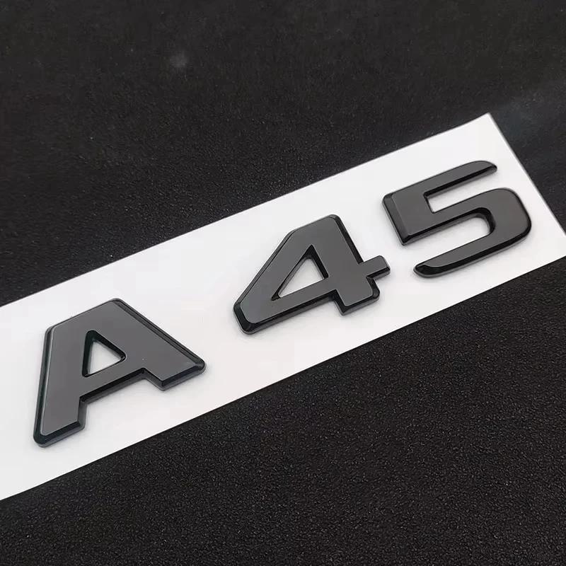 ABS For Mercedes-Benz A35 A45 AMG W177 W176 A35 A45 A45S TURBO 4MATIC Car Trunk Letters Emblem Badge Stickers Accessories PI1