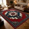 Red Blue Vintage Persian Floral Medallion Carpet Living Room Table Large Rug Soft Non-slip Washable Bedroom Lounge Floor Mats