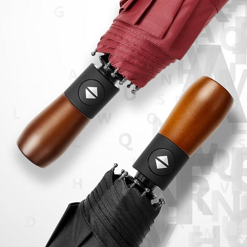 Nanqiao Wooden Handle 10-Rib Automatic UV Umbrella