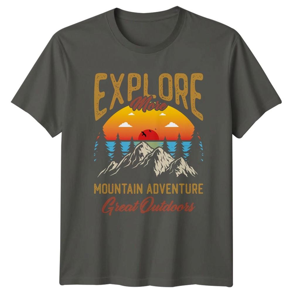 Explore More Mountain Adventure Great TShirt Mountain Hiking Outdoors Gift S
