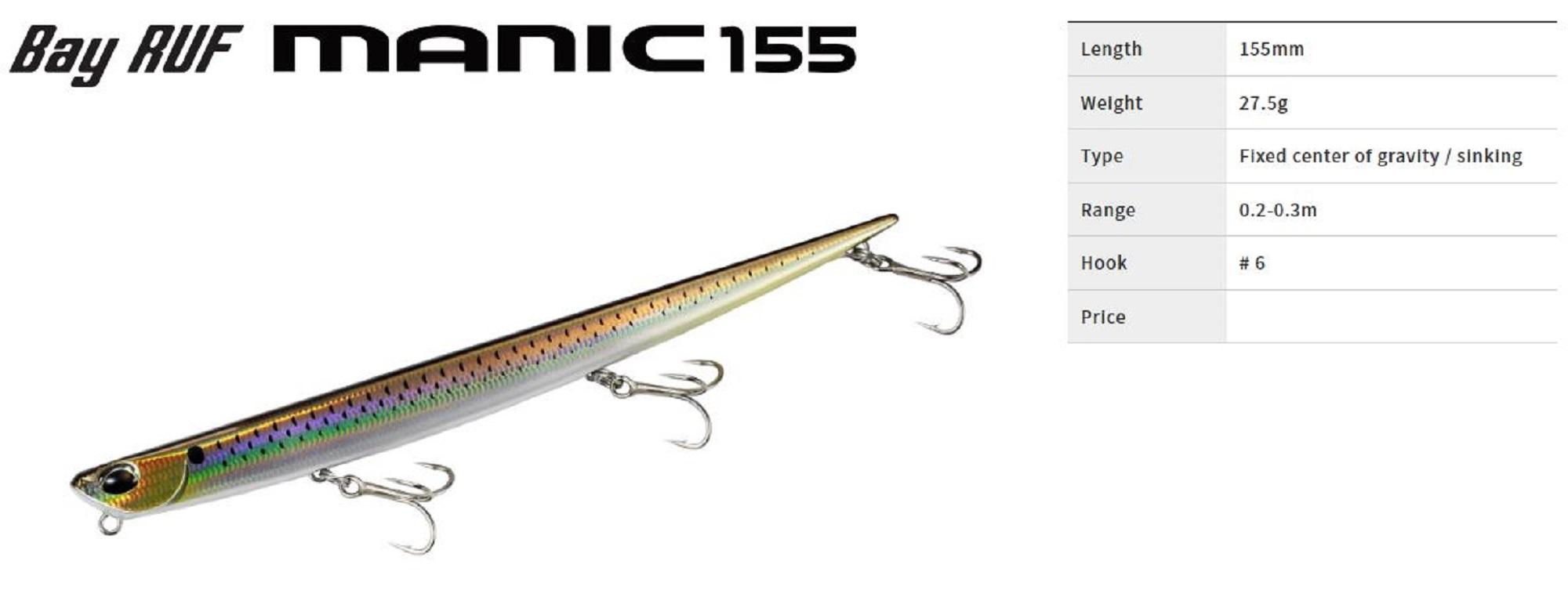 Duo Bay Ruf Manic 155 – Sinkender Pencil-Köder 155 Mm, 27,5 G, Mit Rassel, Für Salzwasser