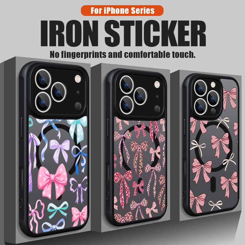 Colorful Bowknots Pattern Case For iPhone 17 Pro Max Funda iPhone 16 15 14 13 Pro Max Rugged Bumper Magnetic For Magsafe Shockproof Cover