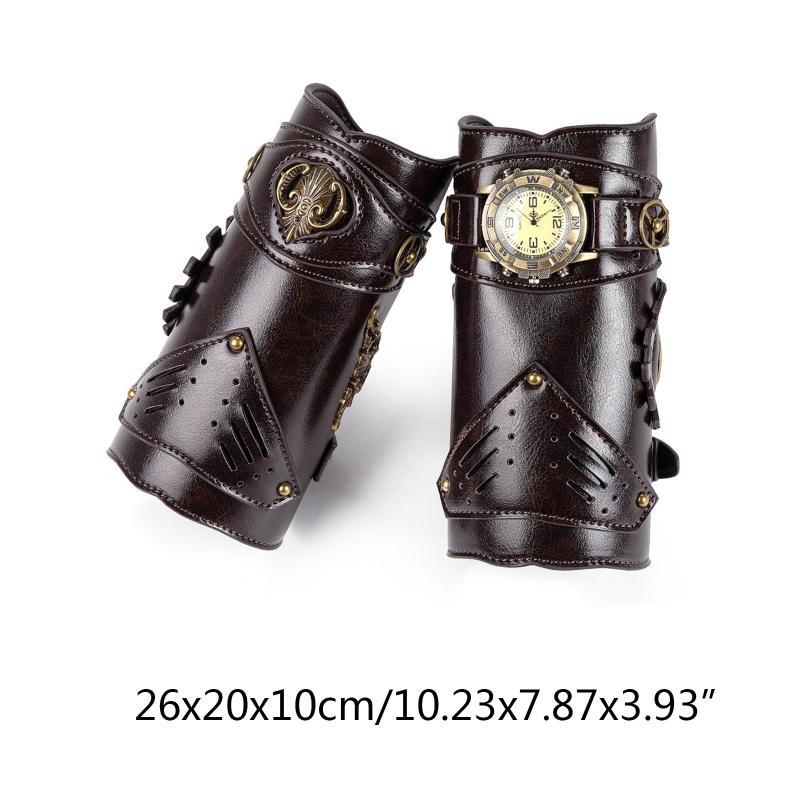 

Унисекс кожаный браслет-перчатка средневековая стрельба из лука широкие наручи часы наручный щиток для Хэллоуина аксессуары для дома 2024