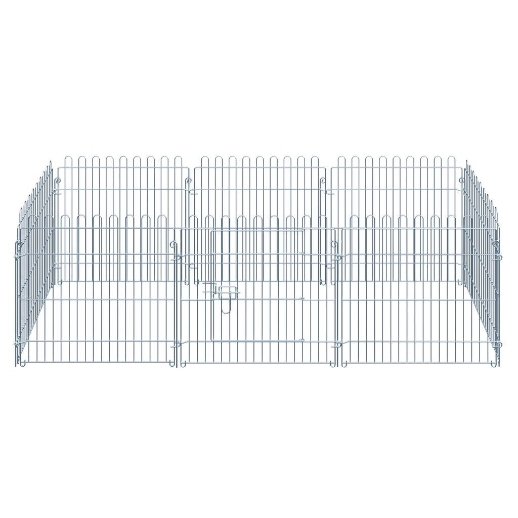Free-Range Enclosure Puppy Playpen Puppy Fence Playpen Puppy Gate for Animals 8-Piece W63 x H60 cm
