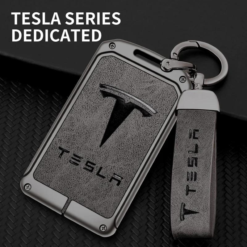 CREKH1 Zinc Alloy Car Smart NFC Card Key Cover Case Protector Holder Shell for Tesla Model 3 S X Model Y Auto Accessories