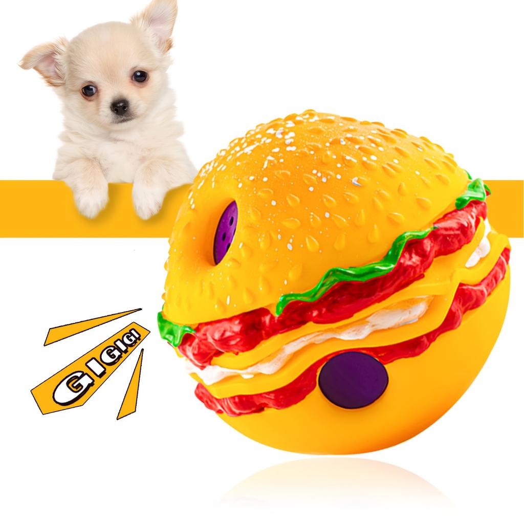 Interactive Dog Toy Shaped Ball for Aggressive Chewers - Teeth Cleaning Ball for Small Breed Dogs, Orange, for Indoor and Outdoor Play