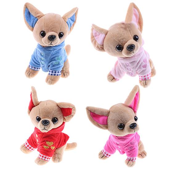 17cm Cute Mini Chihuahua Dog Plush Toy Soft Stuffed Animal Doll Birthday Gift