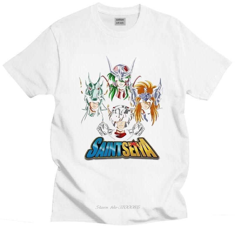 Adventure Manga Anime Saint Seiya T Shirt Men Soft Cotton Tee Tops Knights Of The Zodiac Tshirts Short Sleeve T-shirt Clothes