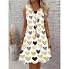 Summer Ladies 3D Printed Sleeveless Dress Fashion Versatile Trend Breathable Casual