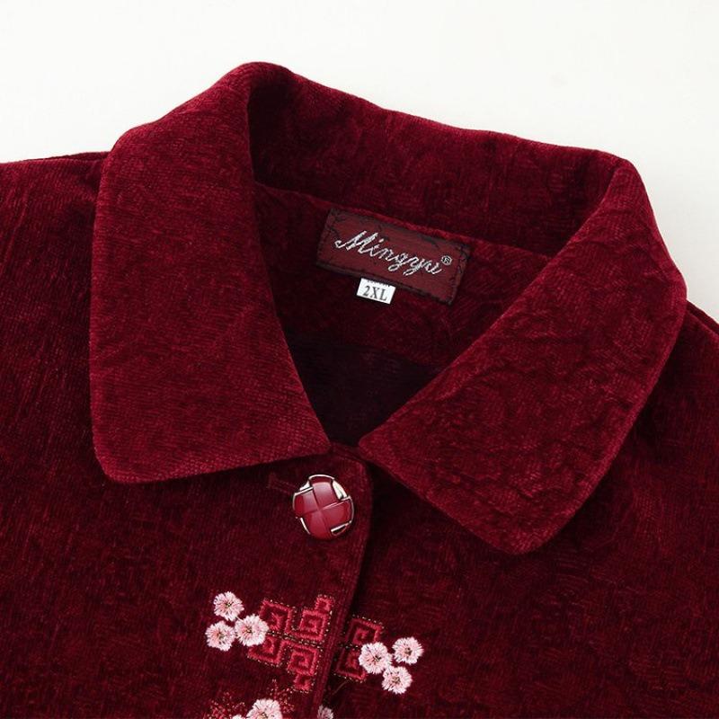 Herbst- und Winter-Neuer Samt-Dicker Mantel, Ehefrau 0 Jahre alt, Winter-Warmes Oberteil, Festliche Kleidung