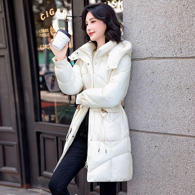 Fashionable, Slimming and Form-fitting Cotton-padded Jacket for Women Winter, Thickened Mid-length Coat