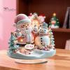 Christmas Party Supplies 2D Acrylic Angel Figurine with Warm LED Lights, Glowing Holiday Tabletop Decorative Signs Decor for Home Living Room