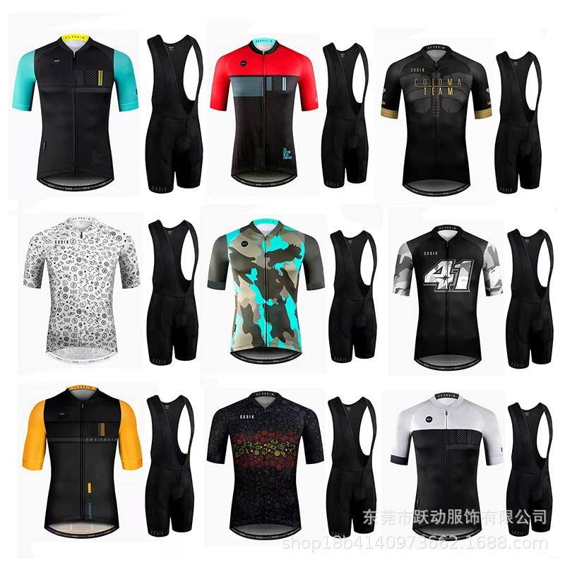 Men Women Cycling Jersey Set Long Sleeve Breathable Mountain Bike Outfit Sportswear