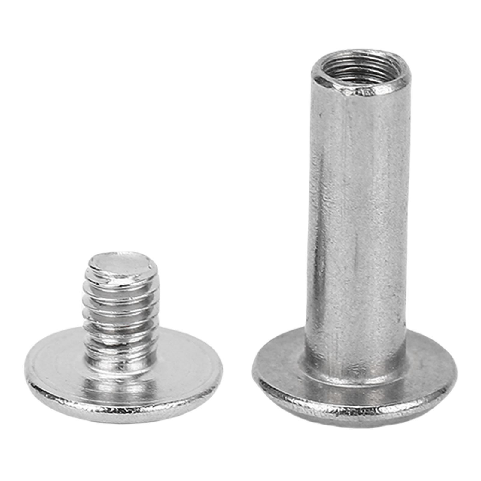 

50 комплектов заклепок и винтов M3.5 из нержавеющей стали с плоской круглой головкой, набор крепежа-заклепок для изделий из кожи