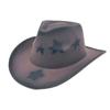 Cappello di Lana a Forma di Cuore, Cappello Jazz per Coppia Uomo e Donna, Cappello a Cilindro Western da Cowboy Spruzzato a Stella a Cinque Punte
