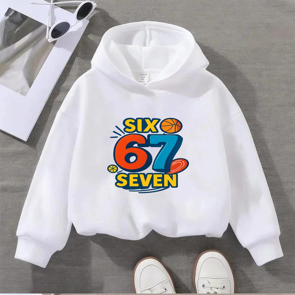 Kids Christmas Basketball Sweatshirt Boys Girls 67 Number Sports Hoodie Casual Winter Warm Pullover Toddler Fashion Activewear