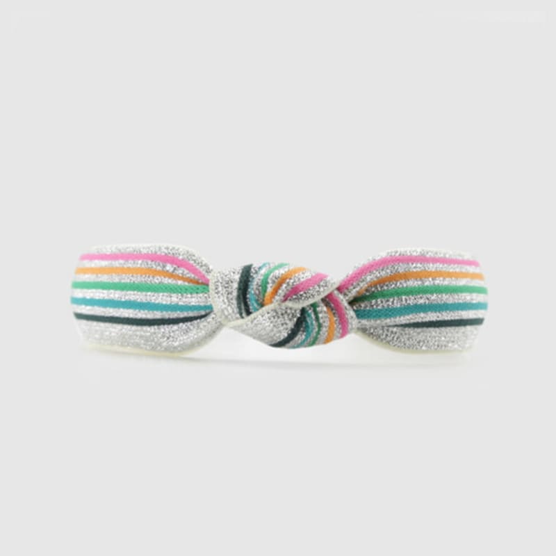 LALA Twinkle Stripe Knoten Haarband - Silber