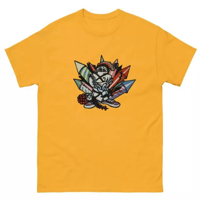 Rocket man skate world Industries retro 80s 90s skateboarding t shirt designs Unisex T-Shirt L