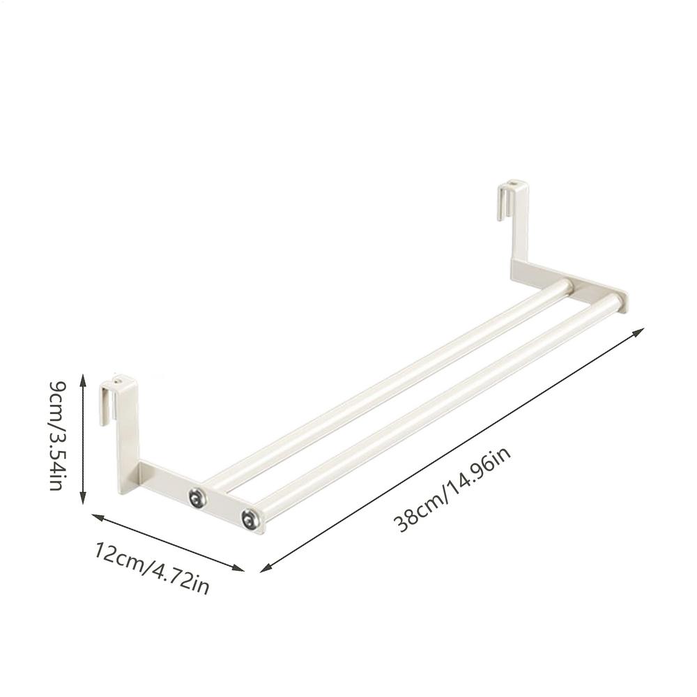 

Wall Mounted Towel Drying Rack Plug-in Heavy-Duty Space-Saving Towel Hanger Carbon Steel Drying Rack Household Clothes Shelf