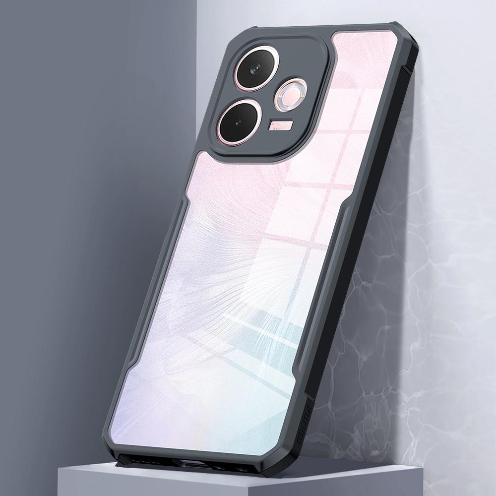 XUNDD Handyhülle für Oppo A5 Pro 4G (Global)/5G (Global)/A5 Energy 5G (China)/A5 Lite Tropffest TPU+Acryl Klare Rückseite