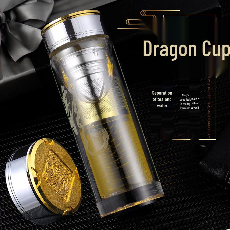 Double-Layer Glass Tea Infuser Mug