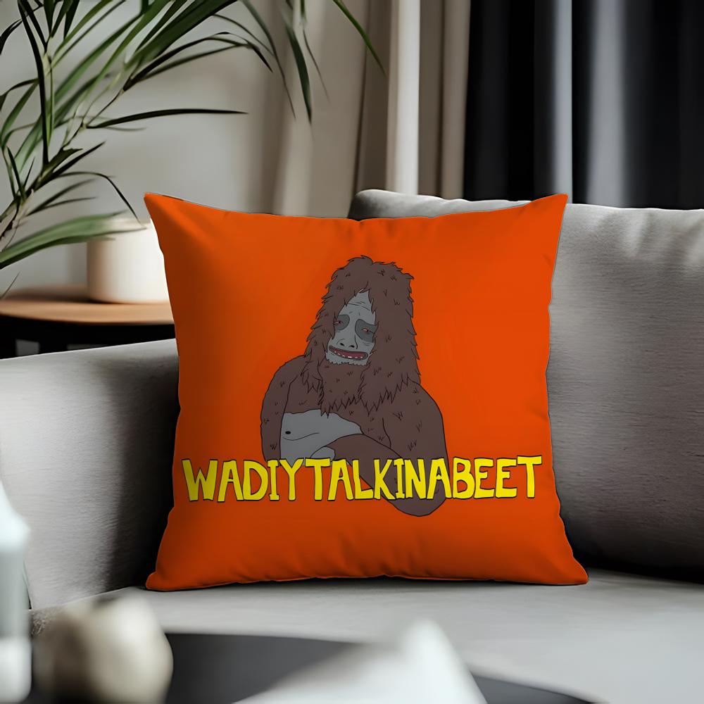 Trending SSassy the Sasquatchead Cushion Cover Antidustmite Pillowcase Invisible Zipper Silky Short Plush Sofa Cushion Cover