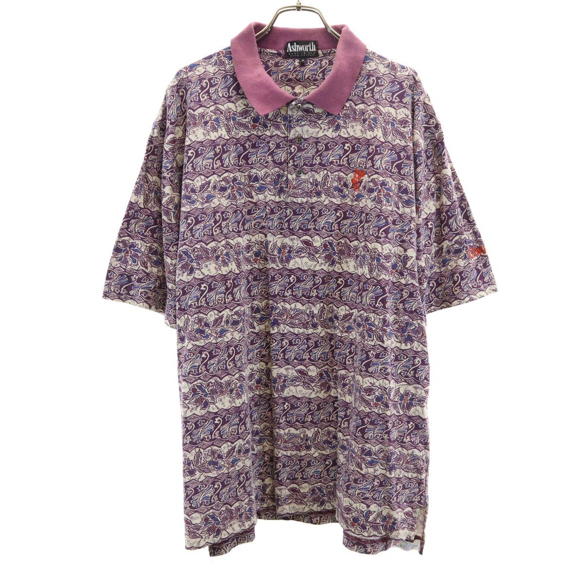 

Ashworth 90s Made in USA Old Overall handle golf Short sleeve Polo shirt Men s Used