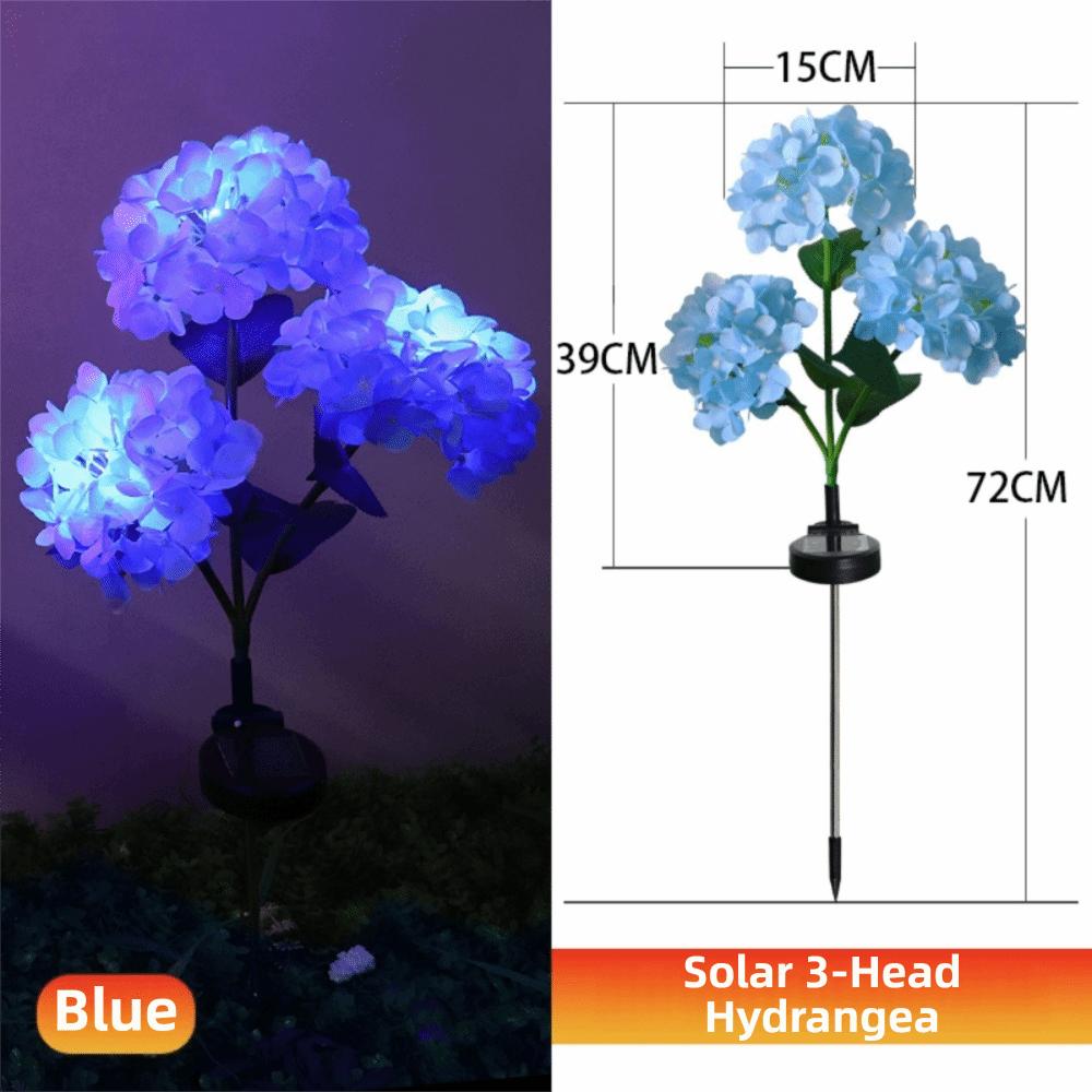 Realistic LED Hydrangea Lights Simulated Flower Decorative Lighting Solar Garden Light Solar Powered Landscape Decoration