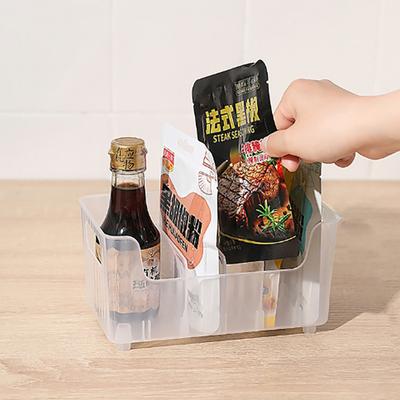 1Pcs Food Packet Organizer Bins Plastic Kitchen Drawer Storage Snacks Bag Packets Dividers Fridge Cabinet Seasoning Packets