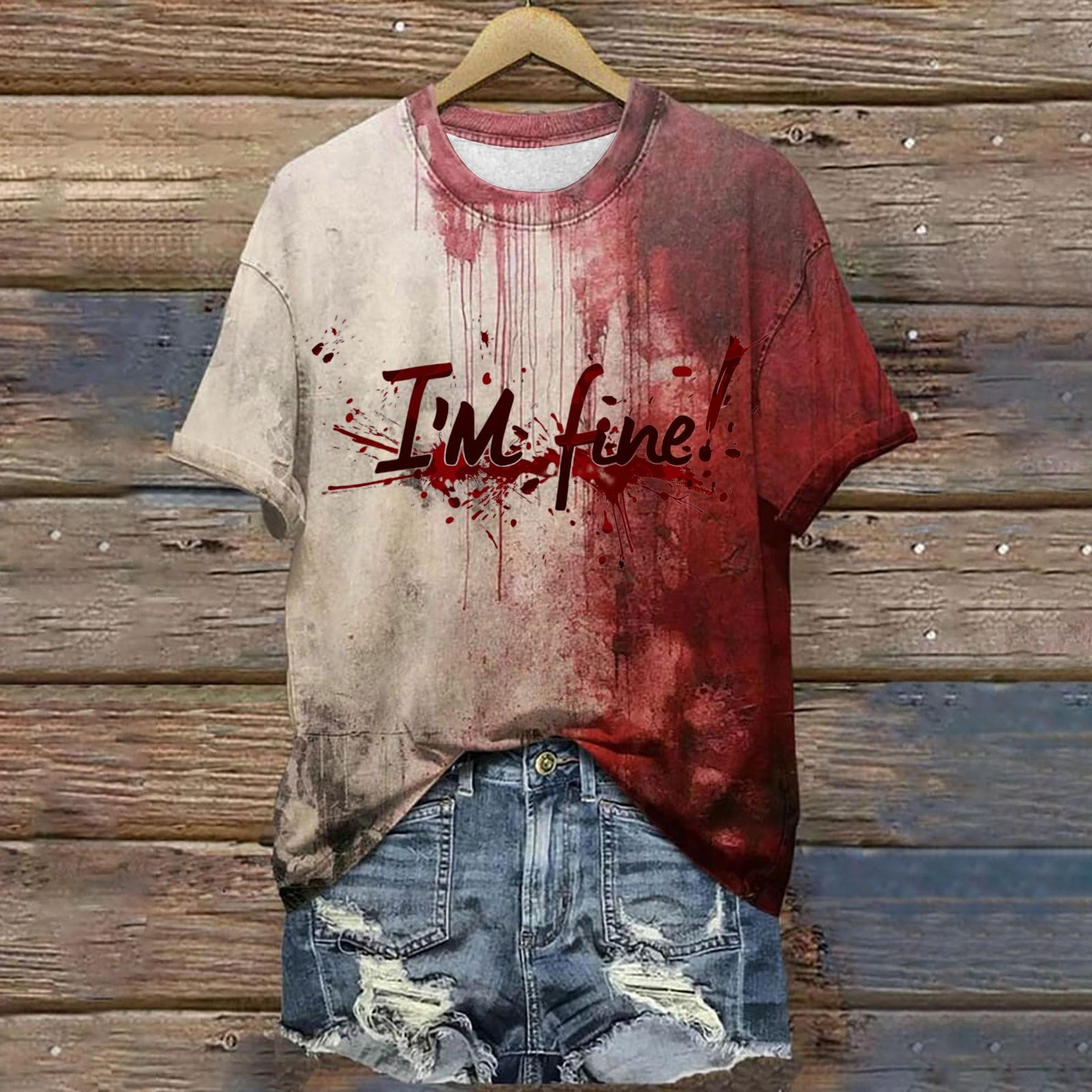 

Женские повседневные топы с круглым вырезом, футболка с коротким рукавом, принт, топ XXL хаки